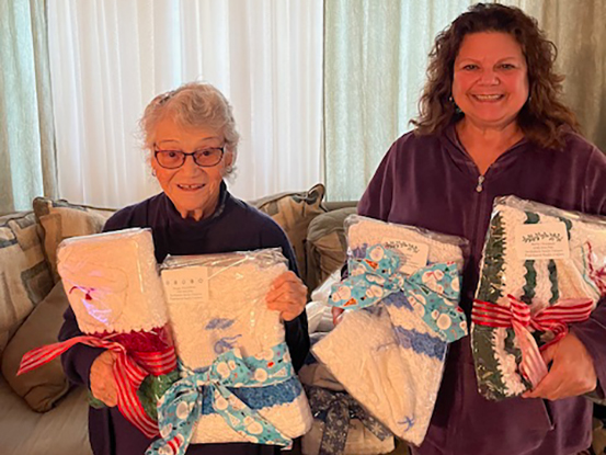Smithtown Senior Citizens Dept hats and blankets for babies